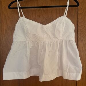 J. Crew White Women's Poplin Top